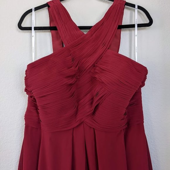 AW Vienna Bridesmaid Prom Formal Special Occasion Wedding Guest Dress, 14, Red - Picture 4 of 8